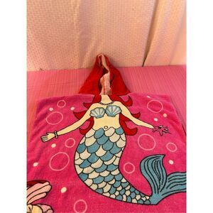 Summer Beach Mermaid pink towel 23x21" 100 cotton